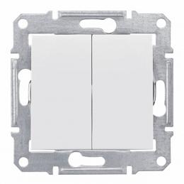 Изображение продукта Выключатель двухклавишный Schneider Electric Sedna 10A 250V 